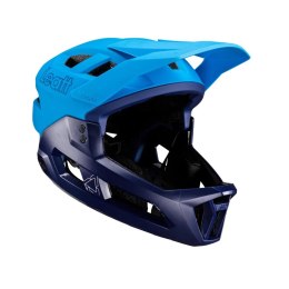 LEATT NOWOŚĆ KASK ROWEROWY MTB ENDURO 2.0 (WYPINANA SZCZĘKA) V24 CYAN KOLOR GRANATOWY/NIEBIESKI ROZMIAR S (51-55 cm)