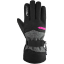 REUSCH DAMSKIE RĘKAWICE ZIMOWE HELENA R-TEX BLACK/BLACK MELANGE/PINK