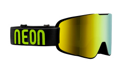 GOGLE NEON HYPE BLACK / YELLOW SZYBA LUSTRZAN GOLD (S2)