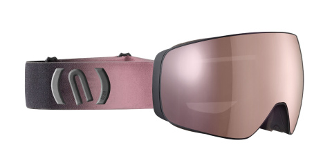 GOGLE NEON ARCTIC BLACK/LIGHT PINK Z PODWÓJNĄ WYMIENNĄ MAGNETYCZNĄ SZYBĄ LUSTRZNĄ VIOLET D3 I BURSZTYNOWĄ S1