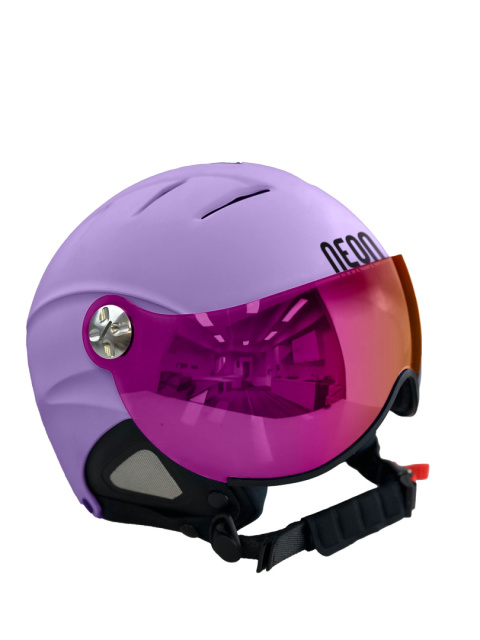 KASK NA NARTY I DESKĘ NEON VISOR LISEL SZYBA MIRROR VIOLET