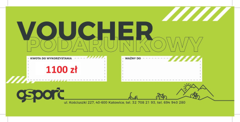 BON VOUCHER PODARUNKOWY GSPORT NA KWOTĘ 1100 ZŁ