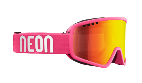 Gogle narciarskie NEON FORCE I Black Pink, Szkło: Red