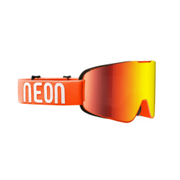 Gogle narciarskie NEON HYPE I Orange, Szyba Lustrzana Red (S2)