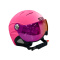 KASK NA NARTY I DESKĘ NEON VISOR PINK SZYBA MIRROR RED