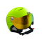 KASK NA NARTY I DESKĘ NEON VISOR YELLOW SZYBA MIRROR GOLD