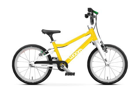 Lekki rower dziecięcy WOOM GO 3 żółty (vibrant yellow), rozmiar 16" Lekki rower dziecięcy WOOM GO 3 żółty (vibrant yellow), rozmiar 16"