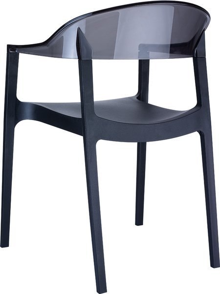 KRZESŁO CARMEN BLACK/ BLACK TRANSPARENT KRZESŁO CARMEN BLACK/ BLACK TRANSPARENT