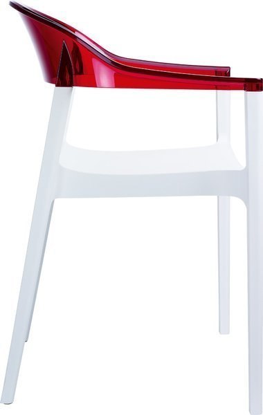 KRZESŁO CARMEN WHITE RED PRZEŹROCZYSTE KRZESŁO CARMEN WHITE RED PRZEŹROCZYSTE