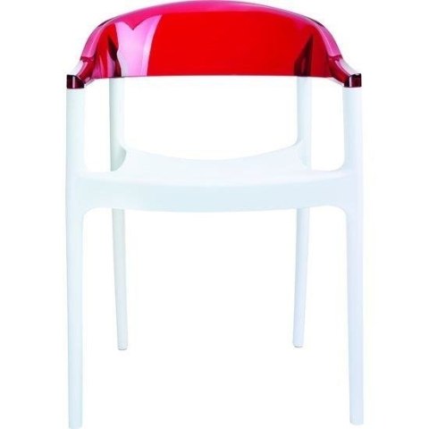 KRZESŁO CARMEN WHITE RED PRZEŹROCZYSTE KRZESŁO CARMEN WHITE RED PRZEŹROCZYSTE