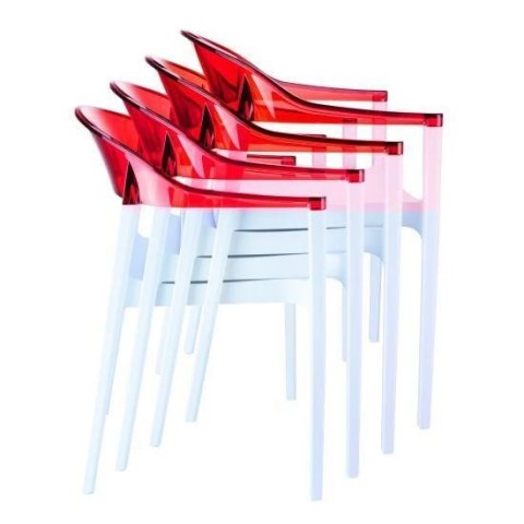 KRZESŁO CARMEN WHITE RED PRZEŹROCZYSTE KRZESŁO CARMEN WHITE RED PRZEŹROCZYSTE
