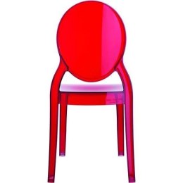 KRZESŁO ELIZABETH BABY RED TRANSPARENT