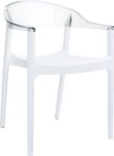 KRZESŁO SIESTA CARMEN WHITE TRANSPARENT KRZESŁO SIESTA CARMEN WHITE TRANSPARENT