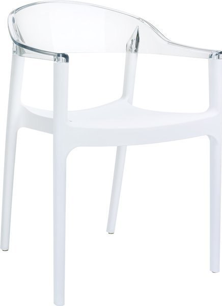KRZESŁO SIESTA CARMEN WHITE TRANSPARENT KRZESŁO SIESTA CARMEN WHITE TRANSPARENT