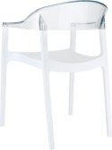 KRZESŁO SIESTA CARMEN WHITE TRANSPARENT KRZESŁO SIESTA CARMEN WHITE TRANSPARENT