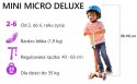 HULAJNOGA MINI MICRO DELUXE CZERWONA LED ZE ŚWIECĄCYMI KÓŁKAMI