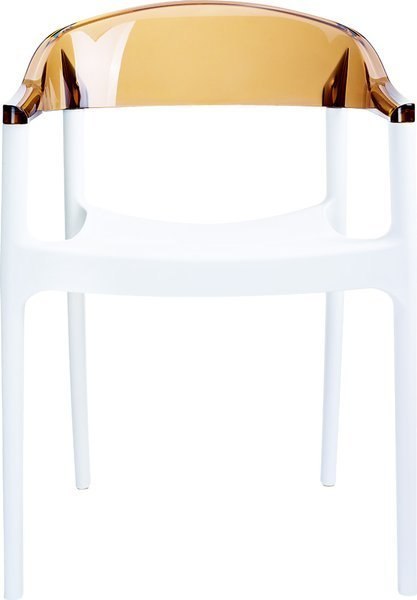 KRZESŁO SIESTA CARMEN WHITE AMBER TRANSPARENT KRZESŁO SIESTA CARMEN WHITE AMBER TRANSPARENT