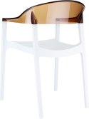 KRZESŁO SIESTA CARMEN WHITE AMBER TRANSPARENT KRZESŁO SIESTA CARMEN WHITE AMBER TRANSPARENT