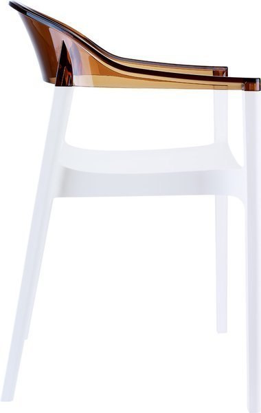 KRZESŁO SIESTA CARMEN WHITE AMBER TRANSPARENT KRZESŁO SIESTA CARMEN WHITE AMBER TRANSPARENT