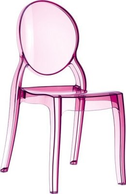 KRZESŁO SIESTA ELIZABETH RÓŹOWY PRZEŹROCZYSTY PINK TRANSPARENT